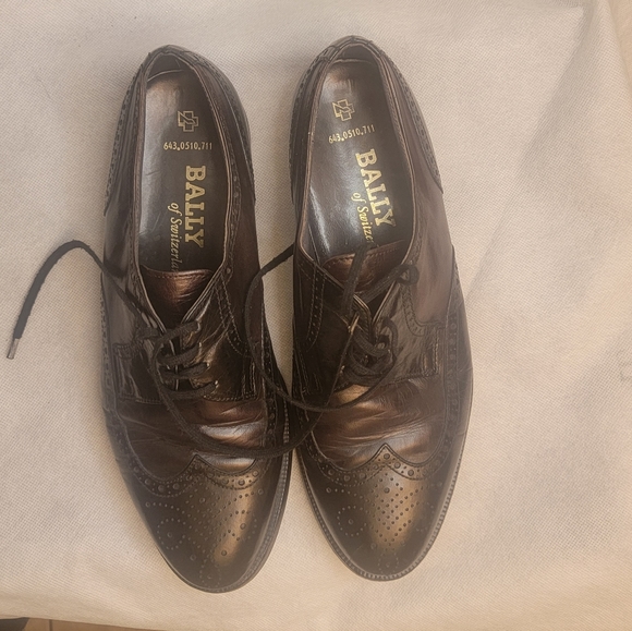 Bally Oxford men black shoes Size 8.5 - Picture 2 of 16